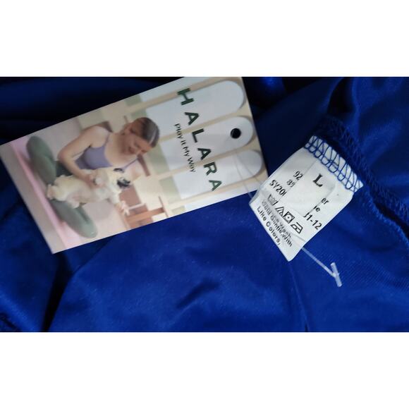 NWT Velvet sapphire blue tiered midi holiday dress elegant balloon sleeve sz L - Picture 10 of 11